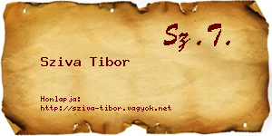 Sziva Tibor névjegykártya