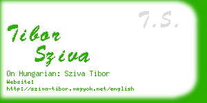 tibor sziva business card